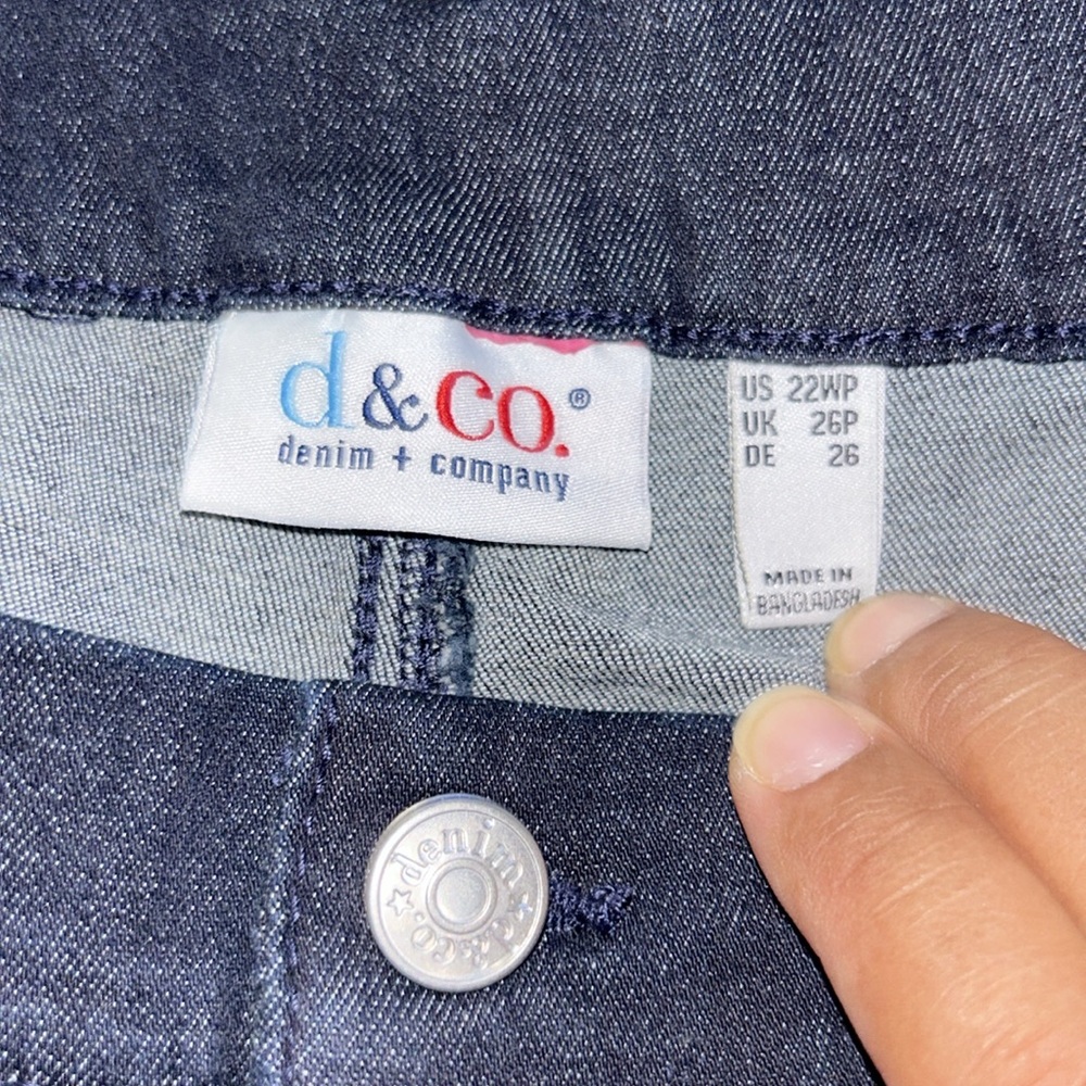 NWT Denim & Co. Regular Easy Stretch Denim Straight Leg Trouser Jean 22WP - Picture 6 of 7